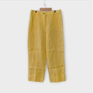 NWT Vintage Harve Benard Yellow Linen Cropped Pants ~sz 6